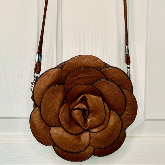 Handbags - FREE** New Flower Zipper Crossbody Purse